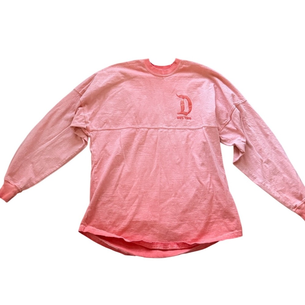 Disneyland Resort Spirit Jersey Pink Coral Ombre Puff Logo Disney Parks XS